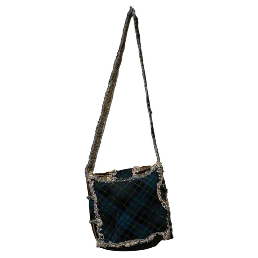 Boho Crossbody Shoulder Bag Purse Colorful Patchwork Green Blue Black - Picture 3 of 14